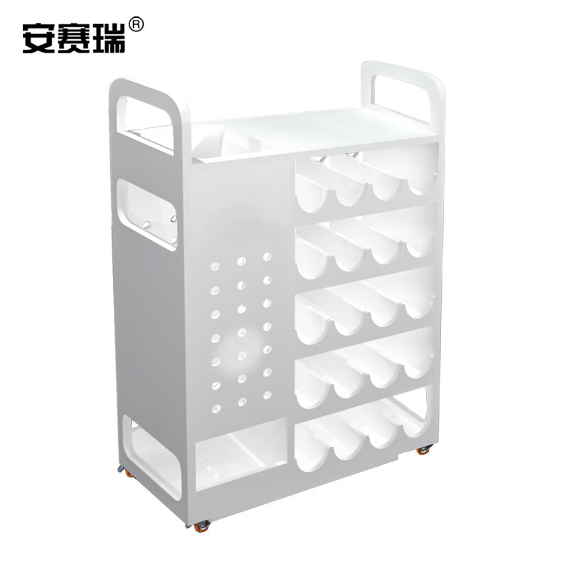 安赛瑞 雨伞收纳架 酒店大堂商用雨伞桶 单桶+5层4孔 雨伞门口放置筒 放20~30把伞 白色 700591高清大图