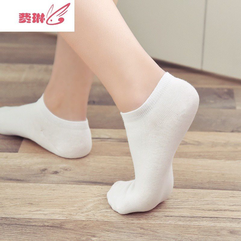 10双装夏季袜子女短袜浅口韩国可爱低帮袜白色薄款隐形袜船袜费琳