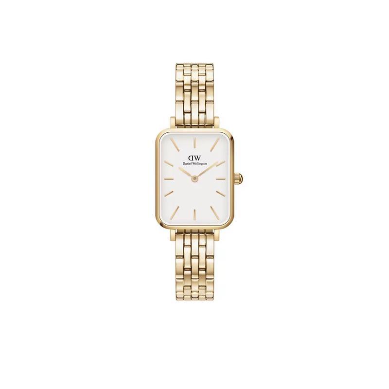 丹尼尔惠灵顿(Daniel Wellington)女款简约金色不锈钢机械表时尚优雅可替换表带腕表