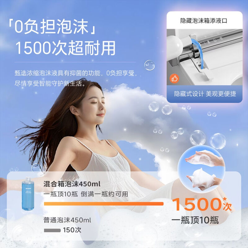 惠达(HUIDA)-ET70-Max 智能马桶零水压限制一体自动翻盖即热式坐便器杀菌除臭泡沫盾高清大图