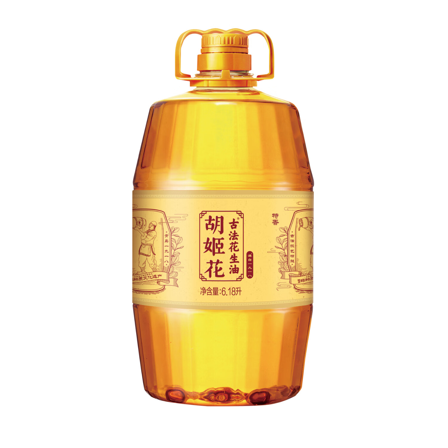 胡姬花花生油一级压榨非转基因大健康好油5L家庭装高性价比选择