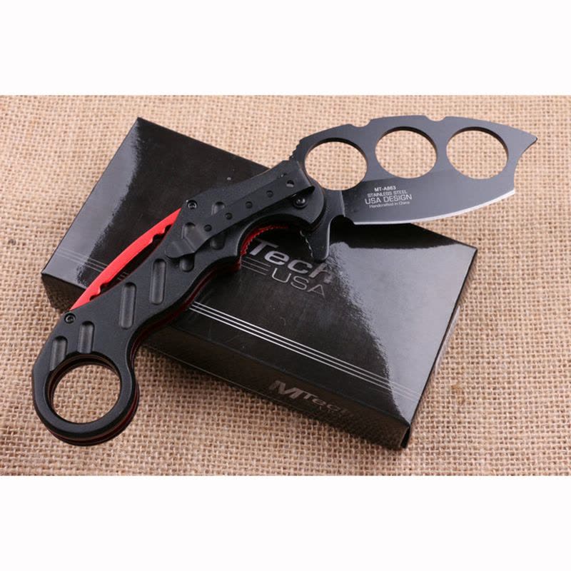 大头拳套折刀拳套折刀指虎拳扣刀折刀铁拳头拳套四指拳环防护武器拳扣铁莲花手撑子多功能小刀防卫刀战术刀具图片