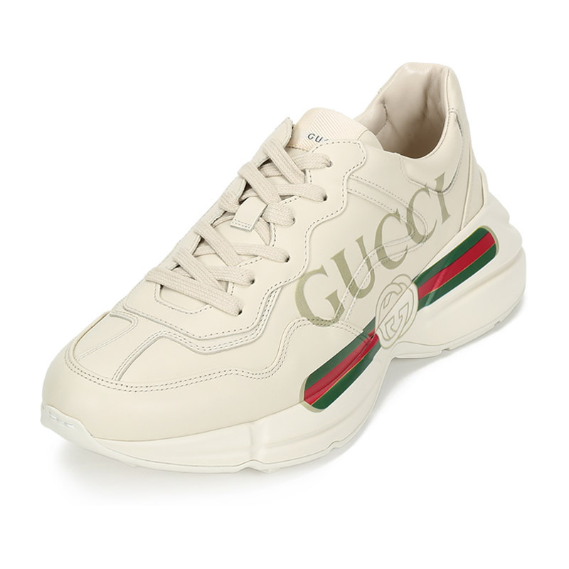 gucci 古驰男士rhyton系列皮革系带休闲运动鞋老爹鞋 500877 drw00