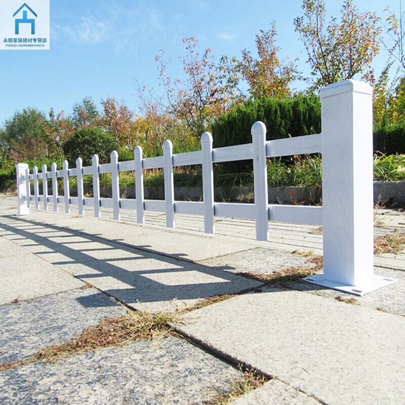 锌钢花坛草坪护栏铁艺围栏市政花园草地护栅栏室外绿化带隔离栏 白色