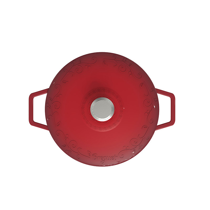 宝玑 琅彩系列海鲜珐琅铸铁锅经典红 28cm BGA2601
