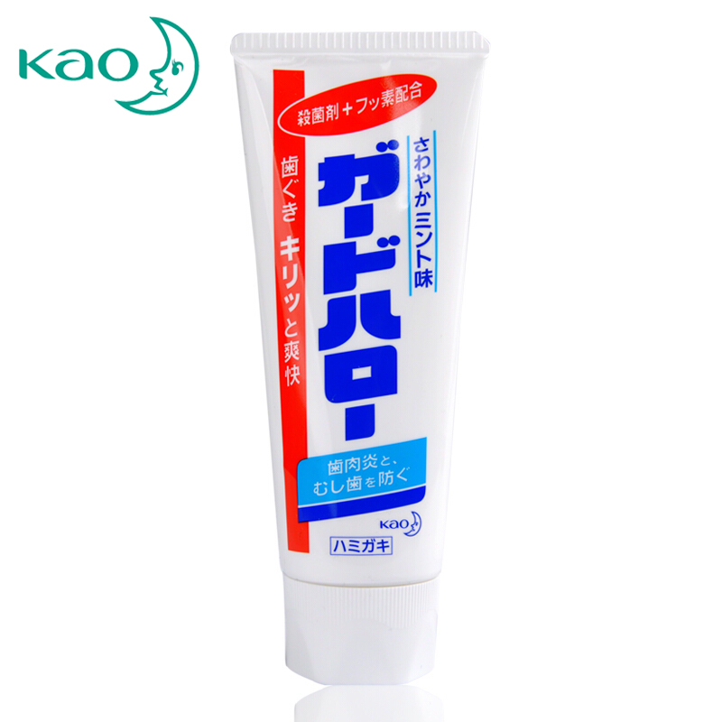 花王(KAO)日本进口牙膏固齿护牙龈 除口腔异味去牙垢清新口气薄荷牙膏165g 一支装