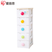 爱丽思(IRIS) HG-325 五层 彩扣抽屉式收纳柜宝宝衣柜窄型柜子收纳柜子