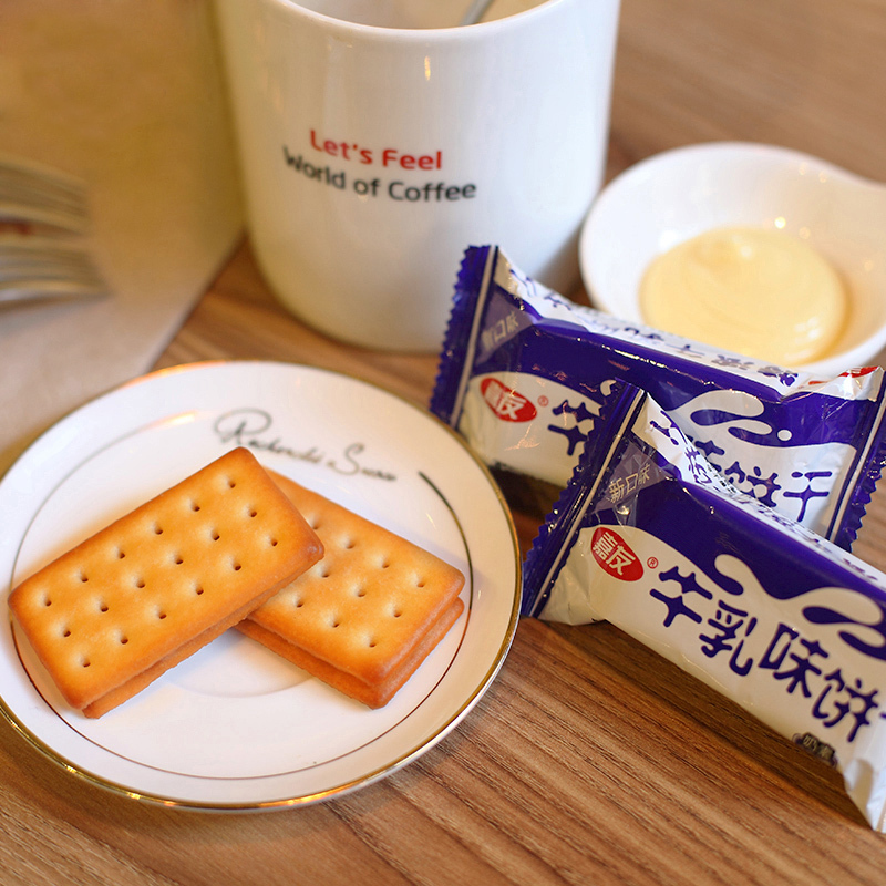 嘉友 特浓牛乳味饼干 468g袋早餐代餐充饥下午茶糕点休闲零食小吃