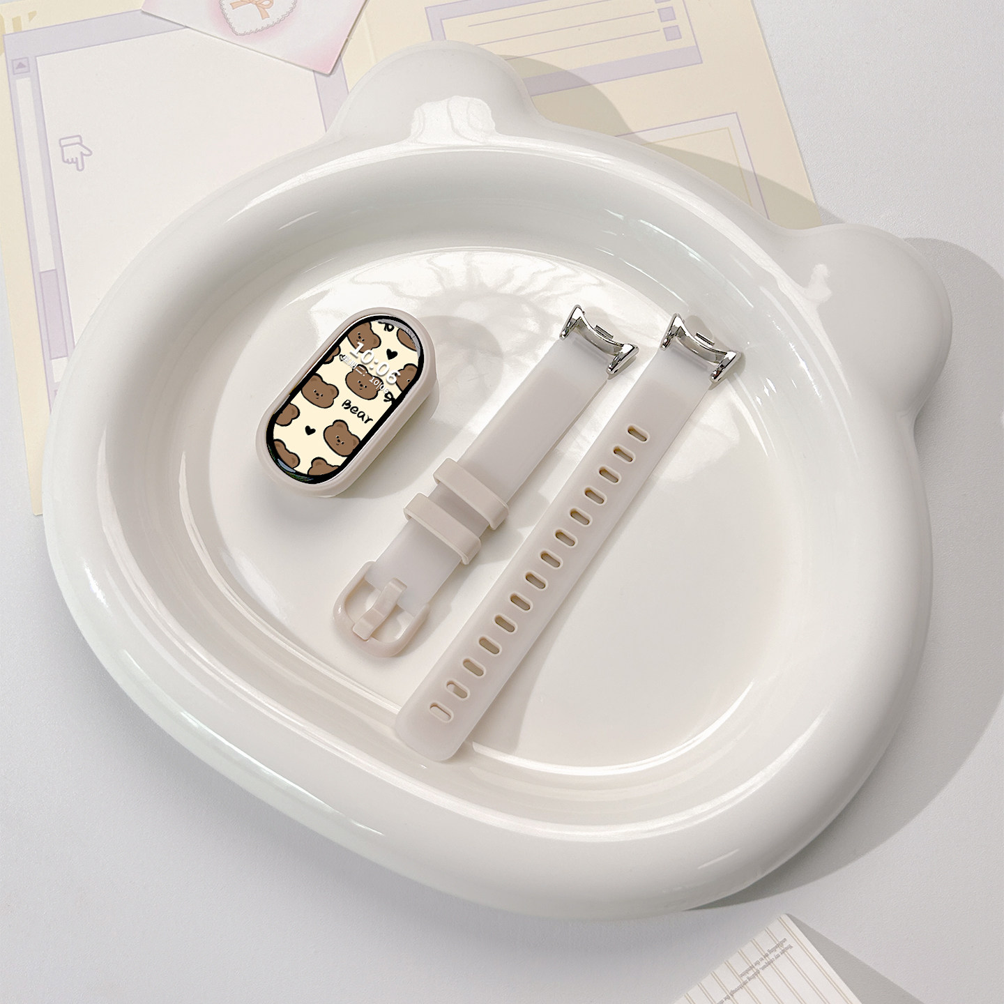 适用小天才电话手表表带Z10/Z9可爱挂脖Z11新款Z8Z7S保护套3139B高清大图