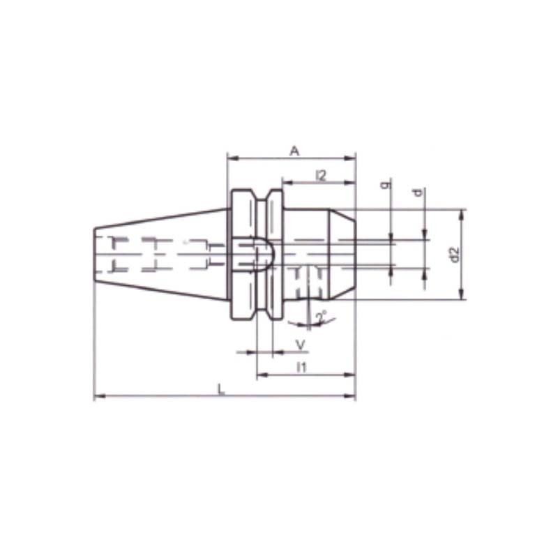 九丰 装2°斜削平直柄刀具BT刀柄 BT50-XPD40-110