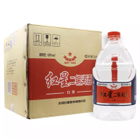 红星二锅头桶装酒60度高度清香型白酒5L*4桶 装白酒整箱