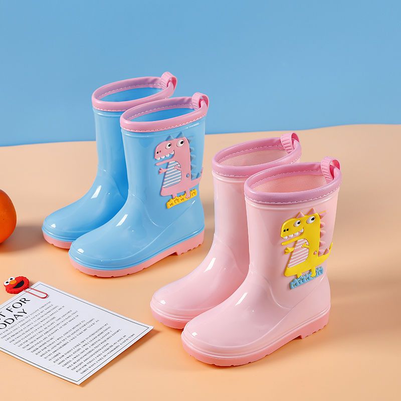 儿童雨鞋女童宝宝雨靴小孩水鞋中大童防滑防水胶鞋男童恐龙水靴套