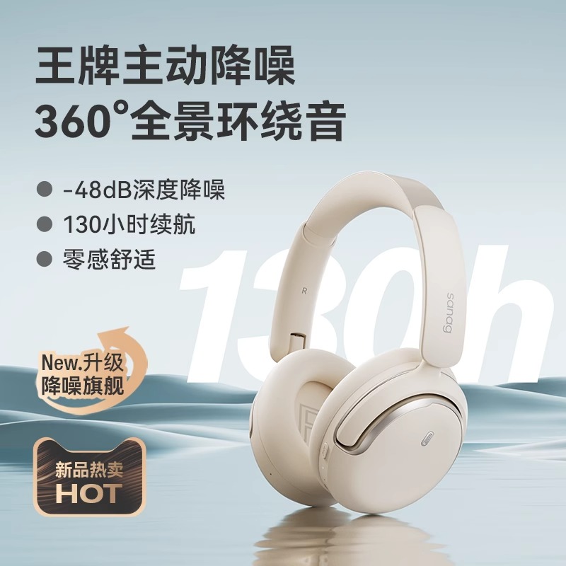 sanag塞那D50头戴式蓝牙耳机降噪无线电竞游戏隔音运动耳麦高清大图