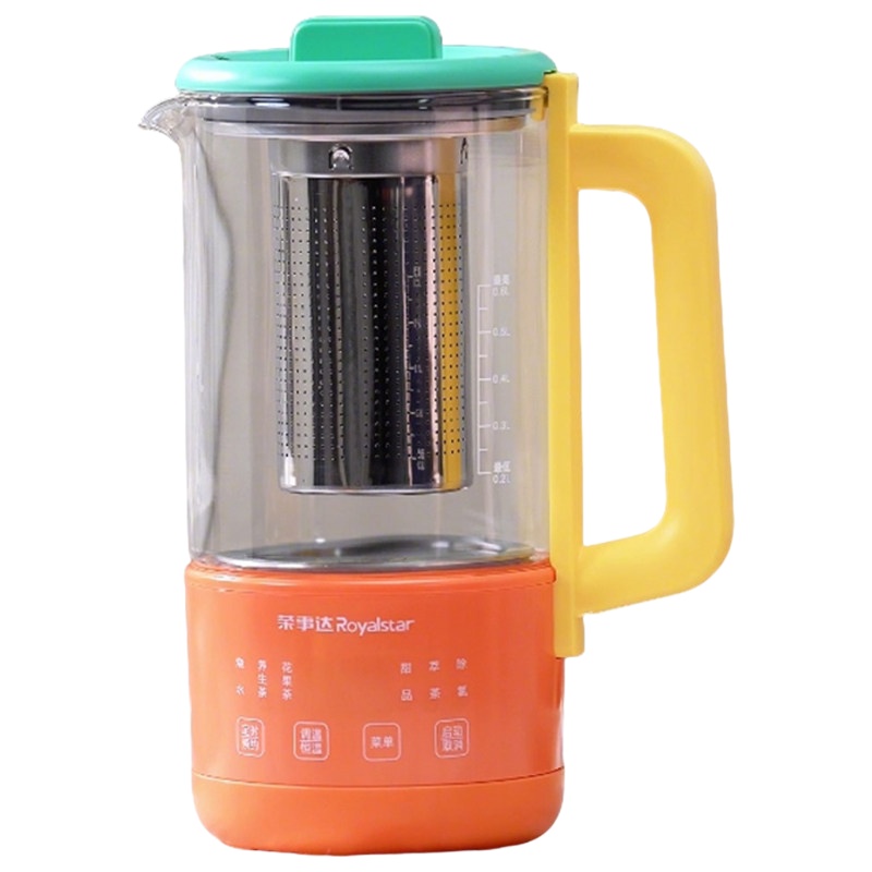 荣事达皇家玻璃钛养生电水壶YSC618 0.6L 650W快速底盘加热