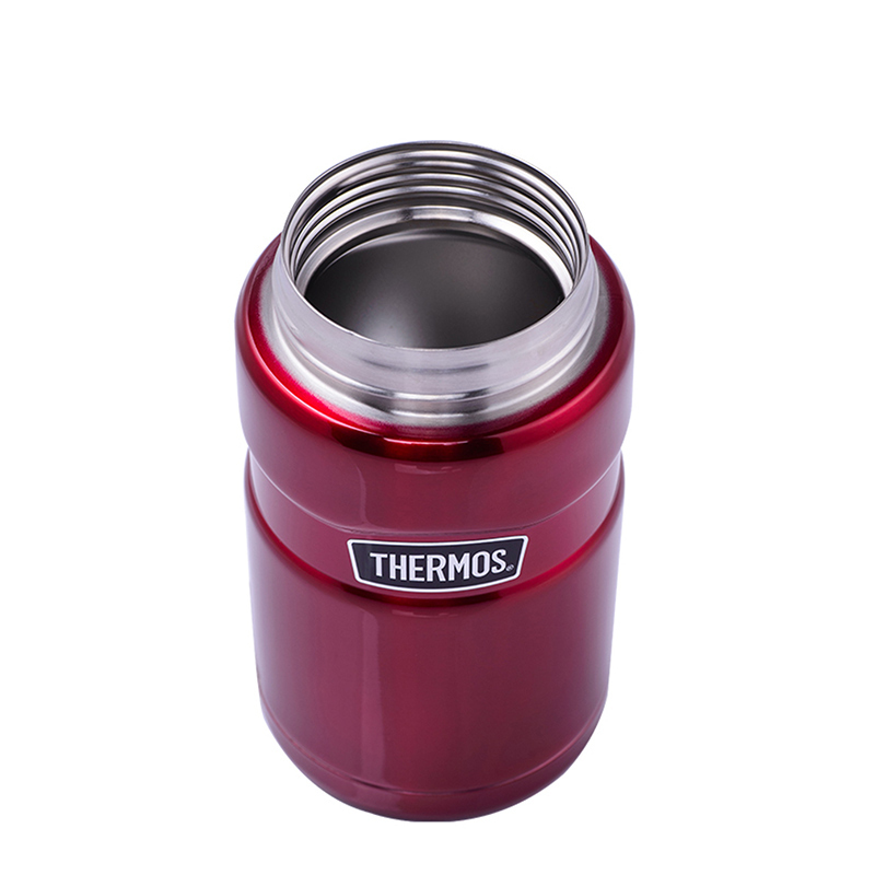 [内置汤勺]THERMOS膳魔師 通用真空不锈钢焖烧杯 SK-3020-CR 710ML 红色304不锈钢保温杯