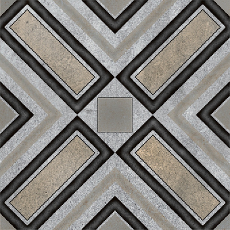 意大利复古水泥花砖灰色瓷砖花片餐厅几何仿古砖拼花墙地砖200mm壹德