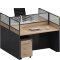 榭邦 办公家具 职员办公桌组合工作位屏风隔断卡座 工型2人位 W1200*D1200*H1100