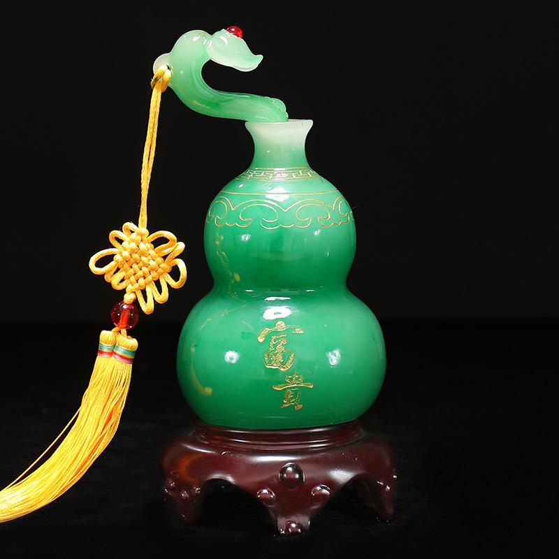 美帮汇葫芦摆件一对富贵如意花瓶家居客厅创意现代酒柜电视柜装饰品高清大图