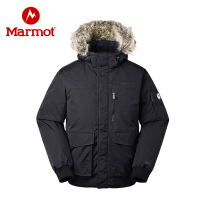 Marmot/土拨鼠2019年新款拒水鹅绒男士短款羽绒服700蓬防泼水防风保暖羽绒服 90绒大毛领
