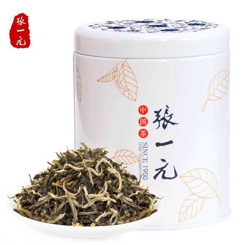 张一元 中国元素特级茉莉花茶 白雪香 75克/罐