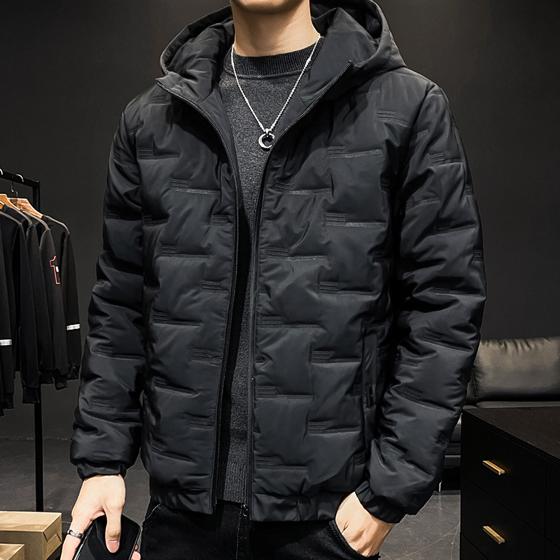 男士棉衣秋冬季装韩版休闲连帽青年外套防寒保暖加厚棉服百搭男装