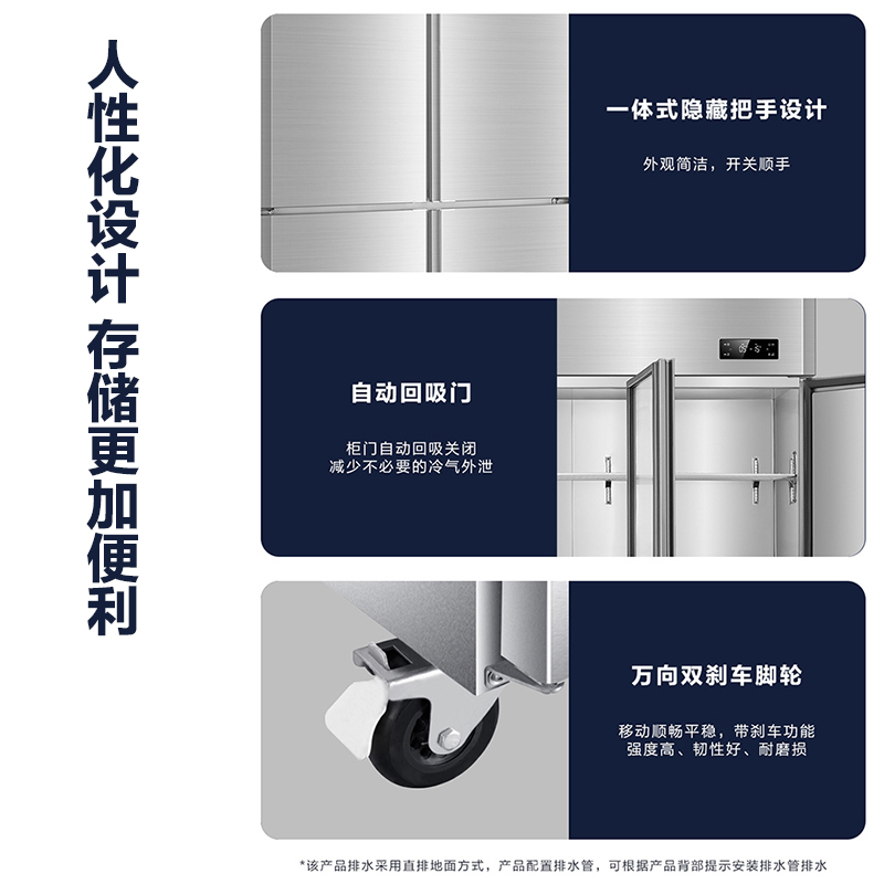 海尔(Haier)商用厨房冰箱3门冷藏3门冷冻全铜全钢六门六开门大容量酒店饭店餐厅食堂不锈钢SL-1450C3D3S高清大图