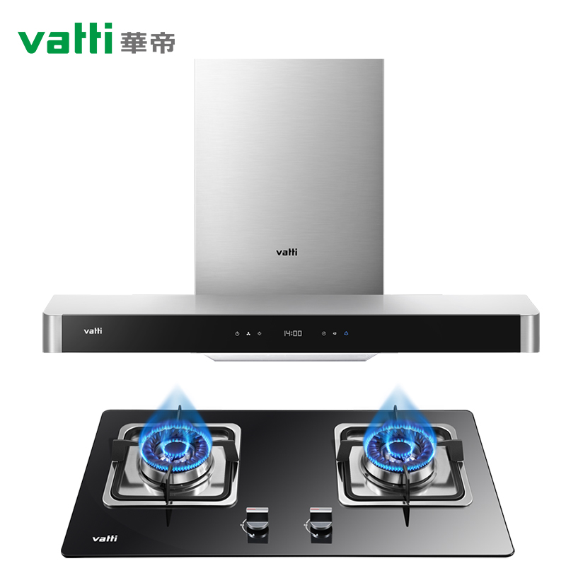 华帝(vatti)20立方瞬吸自动洗 欧式油烟机触控式 油烟机套餐(液化气)i11068+i10034B高清大图
