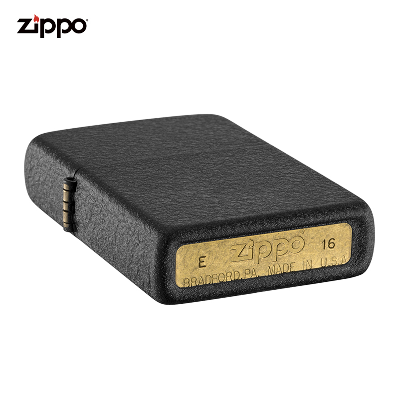 zippo芝宝打火机美国原装ZIPPO之宝防风煤油打火机236黑裂漆