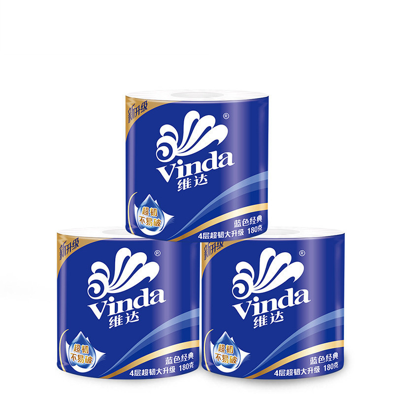 维达蓝色经典四层卷纸180g*10卷高清大图