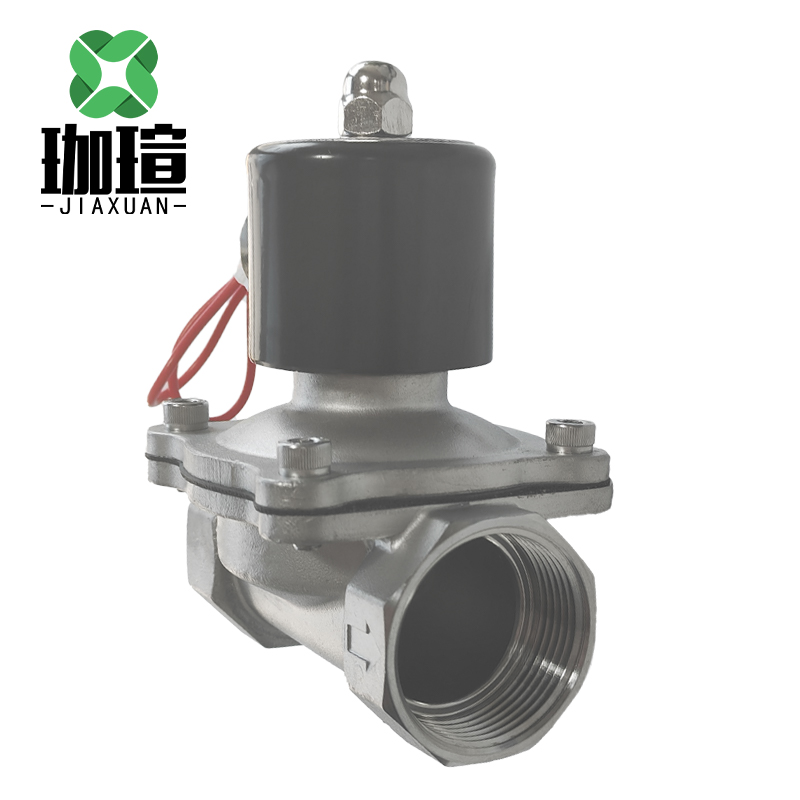 珈瑄 不锈钢电磁阀 电磁水阀常闭气阀开关水管电子阀电动阀 DN40 个高清大图