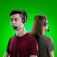 雷蛇(Razer)霓幻战鳍教学耳机耳麦 直播设备耳机通讯耳麦音频头戴式pc游戏话务员专用麦克风
