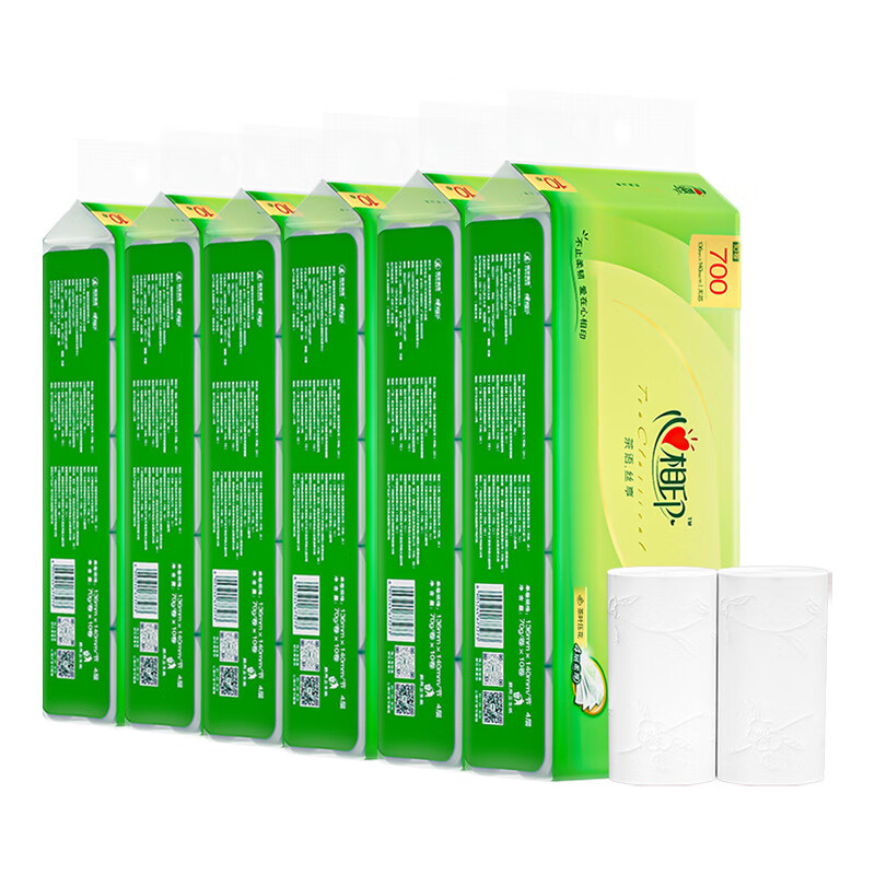 心相印茶语丝享无芯卷纸 70g*10卷*6提高清大图
