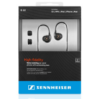森海塞尔（Sennheiser）IE60 高保真HIFI音乐耳机 有线入耳式耳机 被动环境噪声阻抑 黑色