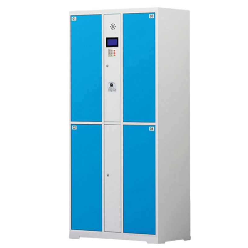 智叶舟电子存包柜指纹密码4门850*460*1800mm台高清大图
