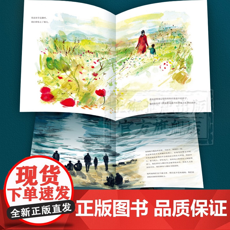 海的祈祷精装正版 追风筝的人作者胡塞尼珍藏纪念版上海人民出版社亲子读本温暖治愈情感人小说书籍绘本画册高清大图