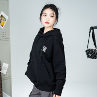 MLB连帽卫衣男女经典复古老花logo上衣 3AHDM0141-50BKS