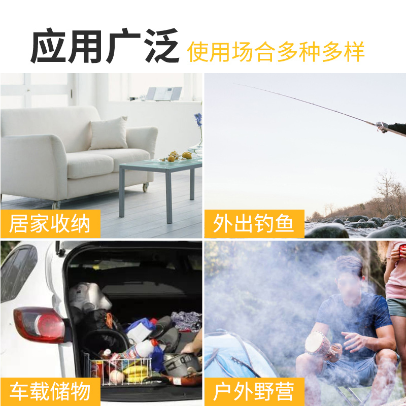 悦卡汽车后备箱收纳箱 车载多功能车内尾箱整理箱置物用品 R系列折叠储物箱 灰黄大号-70L