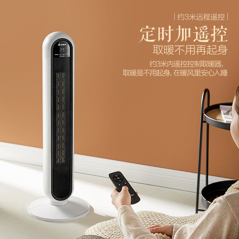 艾美特(AIRMATE)家用取暖器暖风机电暖器遥控定时节能大功率2800W低噪摇头速热风机电暖气片 WP28-R9遥控款图片