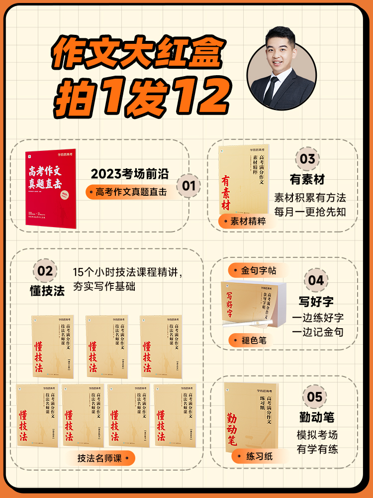 [奇哥第二本新书]高考满分作文公式 高中通用 [正版]奇哥第二本书备考2024高考满分作文公式学而思智能教辅学过石油的语高清大图