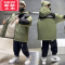 可莉允中大男童秋冬装派克棉服2022新款儿童洋气男孩加绒夹棉衣厚外套潮