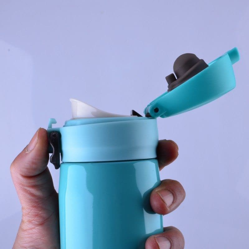 新款弹跳盖不锈钢保温杯真空杯双层杯车载礼品杯子图片