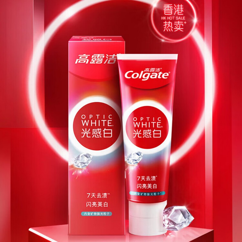 高露洁 光感白闪亮美白牙膏100g/7593