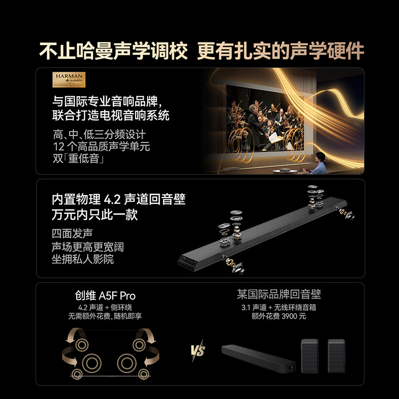 创维电视85A5F Pro 85英寸电视机QD-Mini LED 85吋超越oled DeepSeek游戏家电国家政府补