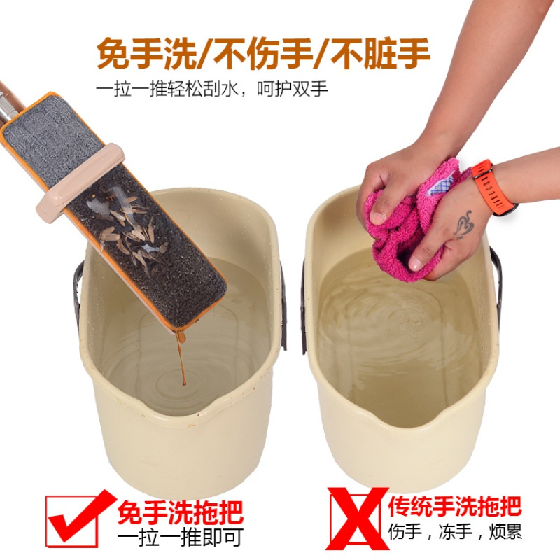 拖把免手洗平板拖把抖音网红家用墩布旋转木地板瓷砖懒人擦地拖布