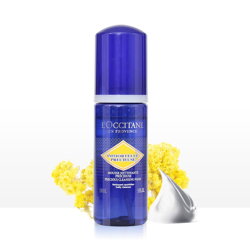 保税-L’OCCITANE欧舒丹蜡菊泡沫洗面奶洁面乳150ml温和清洁滋润不紧绷提亮肤色