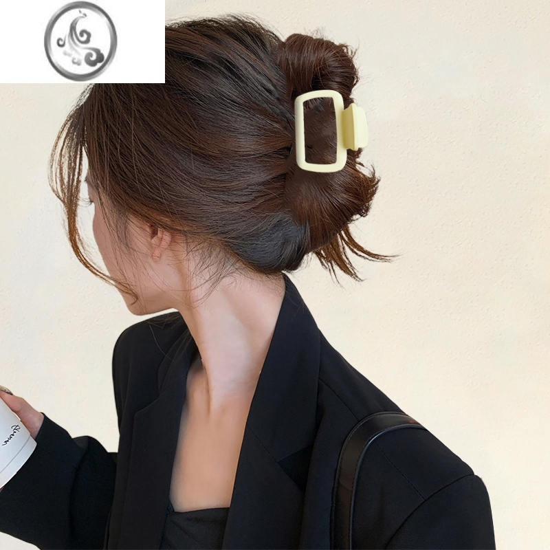 jimi黑色简约小号抓夹发量少鲨鱼夹小夹子头饰发卡高级感发夹女后脑勺