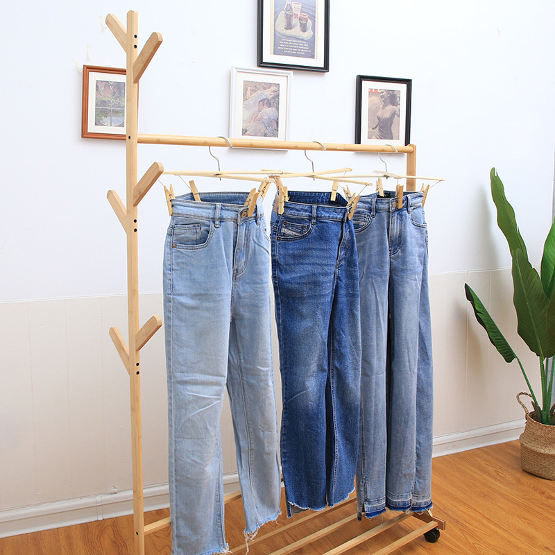 裤架夹子裤夹竹衣架裤子专用竹子制家用无痕防滑挂衣裙晾晒晾衣夹