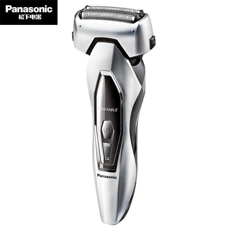 松下(Panasonic)剃须刀ES-ERT3-S405银色电动智能刮胡刀往复式全身水洗剃胡须刀便携式1小时快充