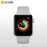 Apple Watch Series3 智能手表GPS+蜂窝网络款 38毫米银色铝金属表壳云雾灰色运动型表带MQQE2CH/A