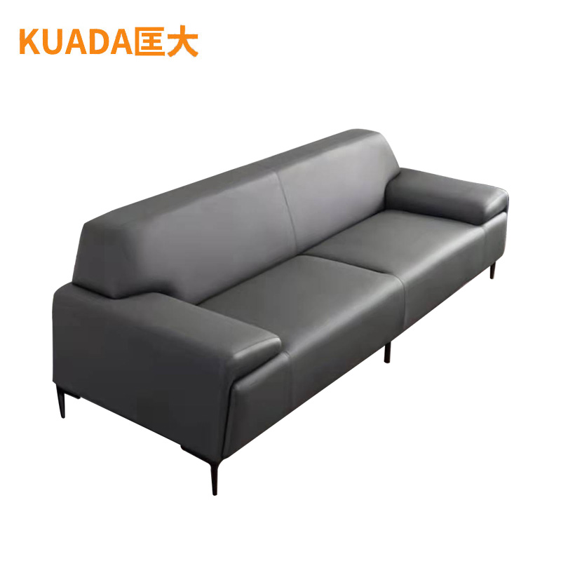 匡大 办公沙发 皮艺沙发 办公室接待沙发 西皮 三人位 KDT674高清大图
